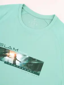 Technosport Pack Of 2 Printed Rapid Dry Anti Static Sports T-Shirts