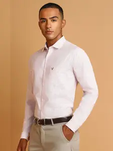 Allen Solly Slim Fit Grid Tattersall Checks Spread Collar Cotton Formal Shirt