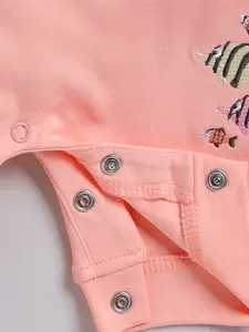 Moms Love Infant Boys Pure Cotton Dungaree With Printed T-Shirt