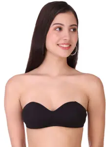 Selfcare Solid Cotton Lightly Padded Bra And Panty Lingerie Set