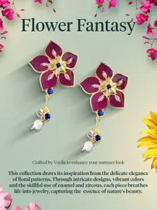 Voylla Gold-Plated CZ-Studded Finger Ring