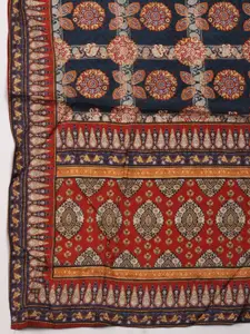 Meena Bazaar Embroidered Art Silk Unstitched Dress Material