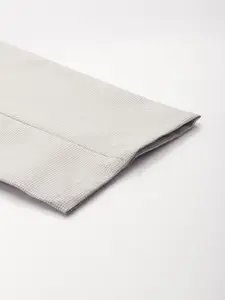 French Connection Men Self Design Textured Slim Fit Pleated Semiformal Trousers