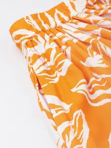 DressBerry Spring Florals Pleated A-Line Skirt