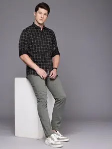 Allen Solly Comfy Modern Slim Fit Windowpane Checked Casual Shirt