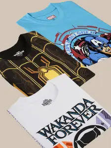 Kids Ville Pack Of 3 Avengers Printed Pure Cotton T-Shirts