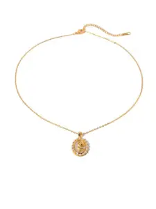 EL REGALO Gold-Plated Floral Pendant with Chain