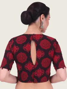 Studio Shringaar Printed Pure Cotton Saree Blouse