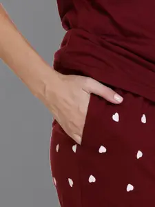 BAESD Women Night suit S-NS-116-WINE