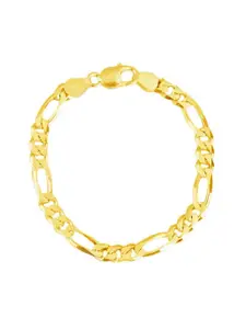 Zavya Men 925 Sterling Silver Gold-Plated Link Bracelet