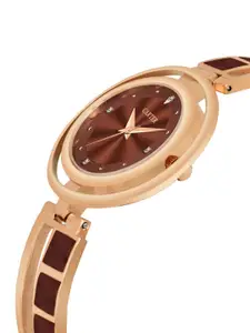 Sandy D Carter Women Embellished Dial & Bracelet Style Straps Watch Sandy D Carter-199-MR