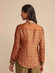 Ritu Kumar Floral Woven Design Pure Silk Kurti