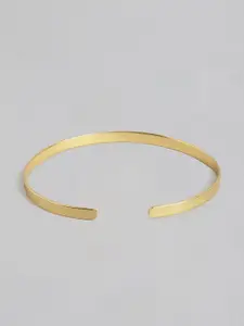 Zavya Women Sterling Silver Gold-Plated Kada Bracelet