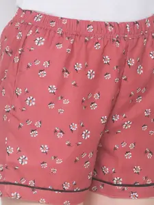 FashionRack Women 2Pcs High-Rise Floral Printed Lounge Shorts