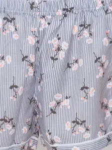 FashionRack Women Pack Of 2  High-Rise Printed Lounge Shorts