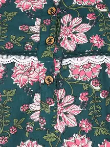 House Of Zelena Printed Maternity Pure Cotton Maxi Nightdress