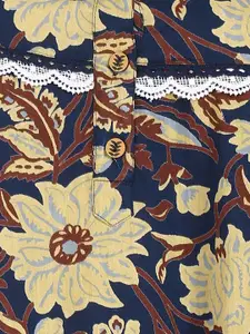 House Of Zelena Printed Pure cotton Maternity Maxi Nightdress