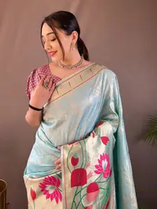 DEVATITHI Woven Design Zari Paithani Saree