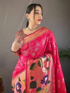 DEVATITHI Woven Design Zari  Paithani Saree