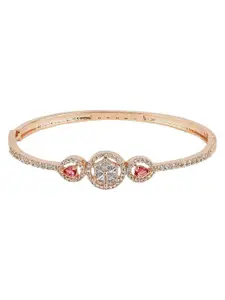 I Jewels Women Rose Gold-Plated Bangle-Style Bracelet