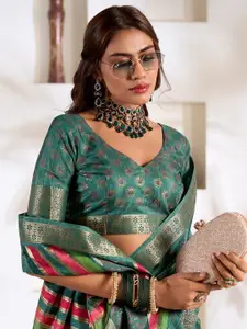 Mitera Zari Floral Printed Designer Saree