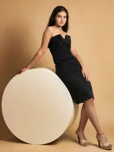 Womenue Crepe Sheath Dress
