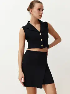 Trendyol Shirt Collar Coat With Skirt