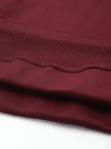 The Roadster Life Co. Typography Embossed Hooded Relaxed Fit Sweatshirt