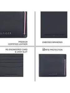 Tommy Hilfiger Textured Leather Two Fold Wallet