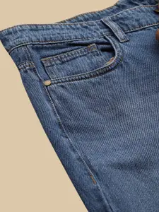 Harvard Men Jean Wide Leg Light Fade Non Stretchable Jeans