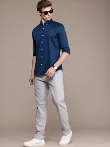 French Connection Slim Fit Button-Down Collar Pure Cotton Casual Shirt