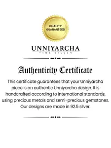 Unniyarcha 92.5 Silver Gold-Plated Stones Studded Cuff Bracelet