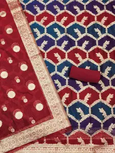 Ishin Organza Unstitched Dress Material