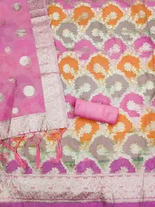 Ishin Organza Unstitched Dress Material