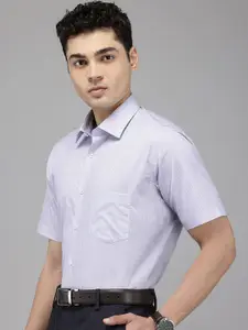 Van Heusen Pure Cotton Custom Fit Opaque Printed Formal Shirt