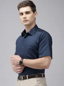 Van Heusen Custom Fit Textured Self Design Formal Shirt