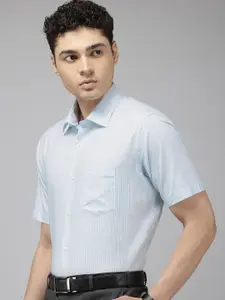 Van Heusen Pure Cotton Custom Fit Opaque Striped Formal Shirt