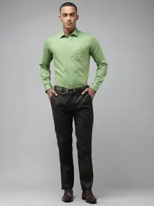 Van Heusen Pure Cotton Self Design Slim Fit Textured Formal Shirt