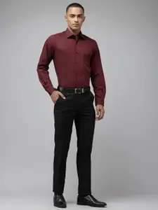 Van Heusen Pure Cotton Self Design Textured Custom Opaque Formal Shirt
