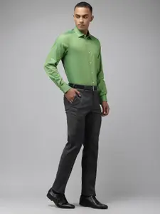 Van Heusen Custom Fit Textured Self Design Pure Cotton Formal Shirt