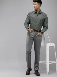 Van Heusen Pure Cotton Custom Fit Opaque Checked Formal Shirt