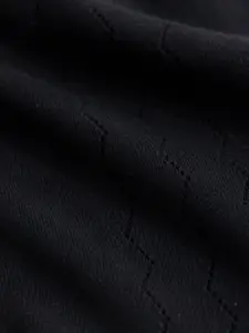 Snitch Black Classic Slim Fit Opaque Printed Casual Shirt