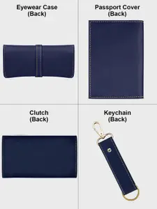 The Wallet Store Blue Leather Accessory Gift Set