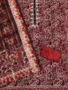 Ishin Embroidered Organza Unstitched Dress Material