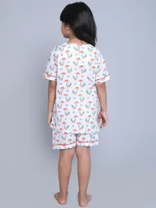 BAESD Girls Printed Pure Cotton Night suit