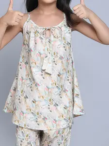 BAESD Girls Printed Pure Cotton Night suit