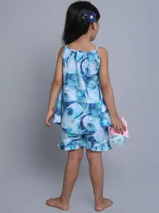 BAESD Girls Abstract Printed Pure Cotton Night suit