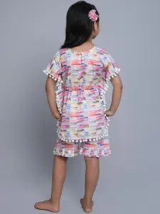 BAESD Girls Printed Pure Cotton Night Suit