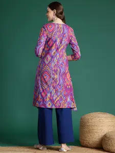 Sangria Ethnic Motifs Print Pure Cotton Kurta