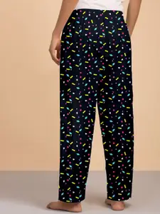 LYRA Women Printed Relax-Fit Mid-Rise Cotton Lounge Pants